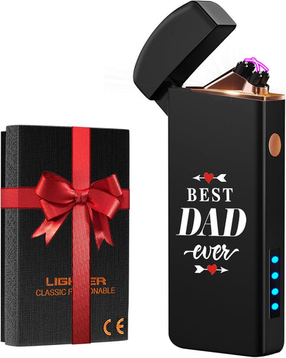Fathers Day Dad Gift - Rechargeable Windproof Flameless Dual Arc Plasma Lighters