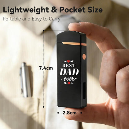 Fathers Day Dad Gift - Rechargeable Windproof Flameless Dual Arc Plasma Lighters